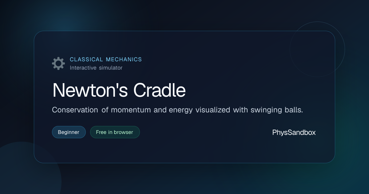 Newton's Cradle — Simulator | PhysSandbox