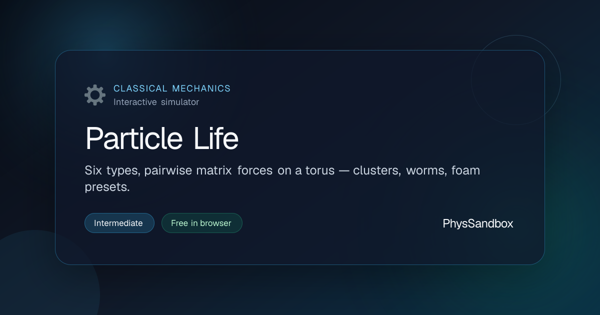 Particle Life — Simulator | PhysSandbox